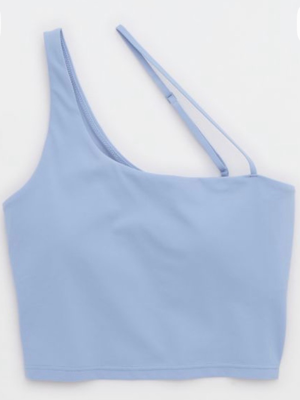 AERIE OFFLINE/Pale Blue One-Shoulder Asymmetrical Crop Top